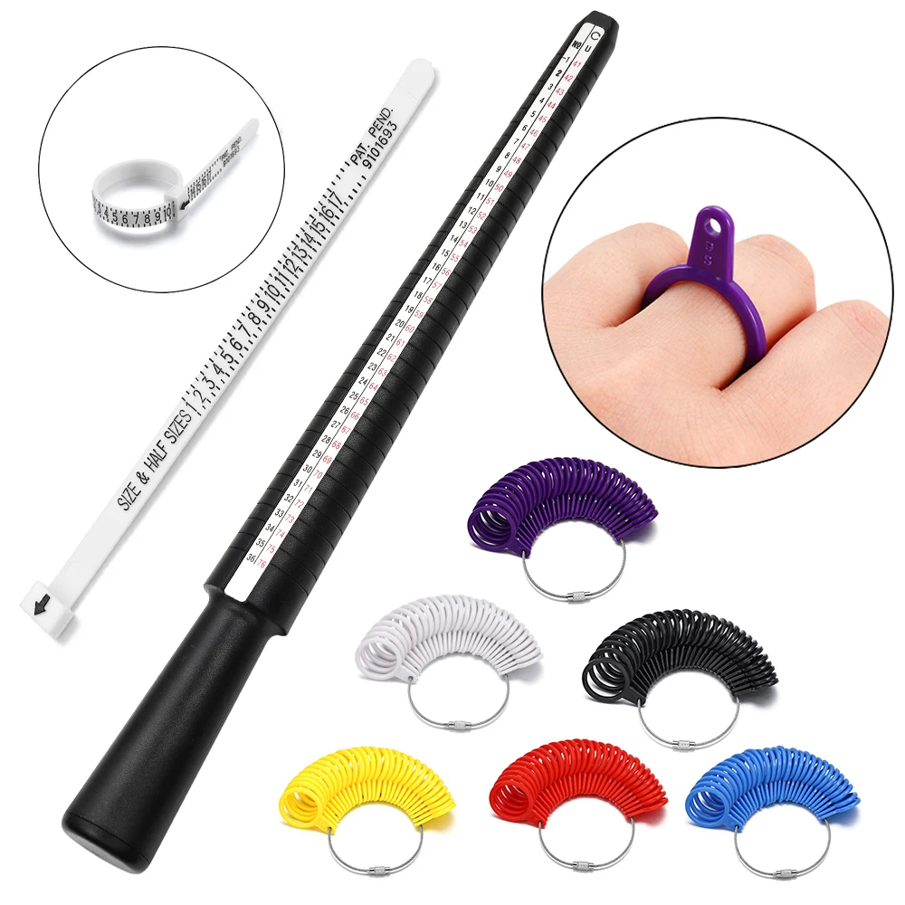 1Pcs Professional Size Mandrel Stick Finger Gauge Ring Measuring Jewelry Tools For DIY Jewellery Measurement Size Accessory