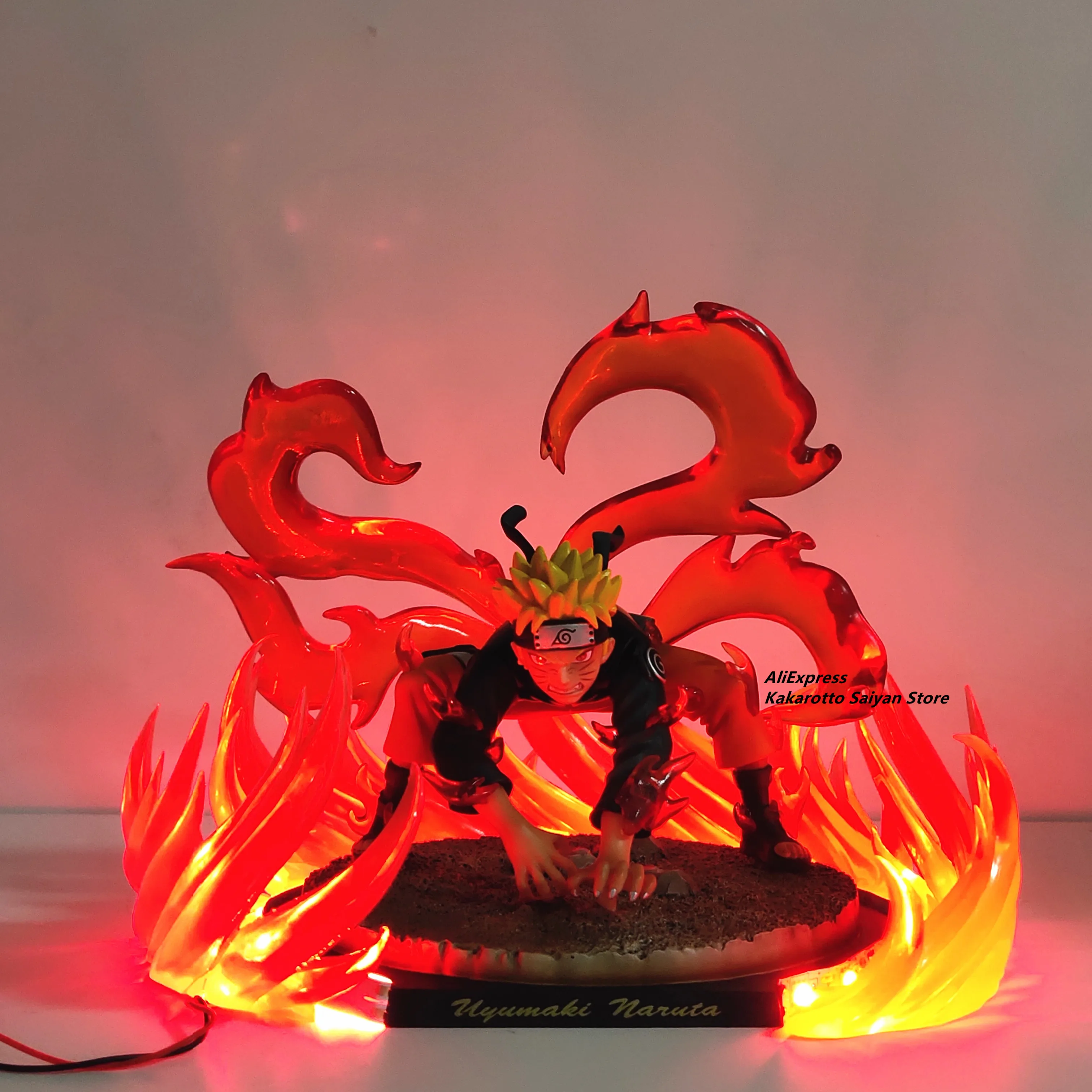 Uzumaki Naruto Kyuubi Statue Led Pvc Action Figure Toy Naruto Shippuden Anime Figure Kyuubi Power Up Led Collectible Model Toys Action Figures Aliexpress