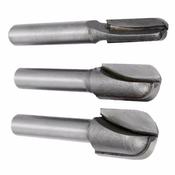 

3pcs 1/4 3/8 1/2 Inch Shank Straight Flush Trim Router Bit Cutting Cutter Tool
