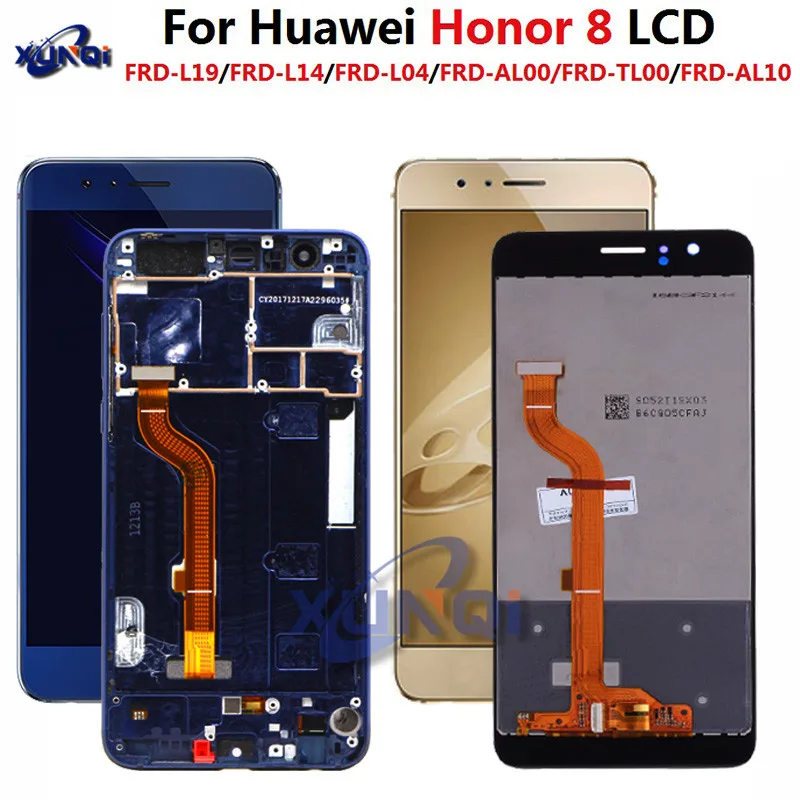 Для huawei Honor 8 ЖК-дисплей сенсорный экран дигитайзер для Honor 8 для huawei Honor 8 ЖК-дисплей с рамкой FRD-L19 L09 L14 ЖК-экран