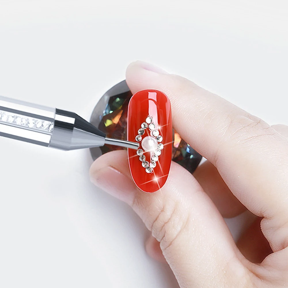 Craft Supplies Crystal Picking Tool DIY Point Rhinestone Pick Tool Acrylic Metal Dotting Wax Pen Rhinestones Gem Picker Crystal Picking Nail Art Studs Dotter