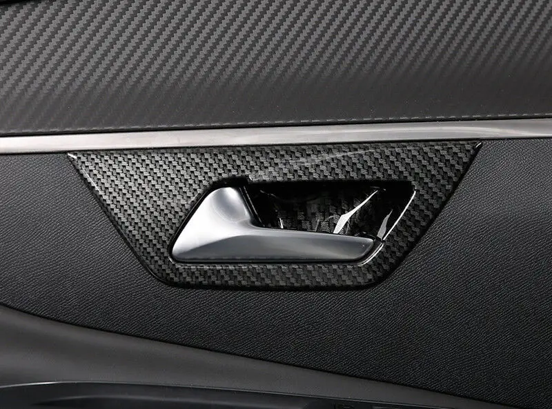 19 forPeugeot 3008 GT Allure ABS углеродное волокно внутренняя дверная ручка чаша крышка модификация автомобиля аксессуары