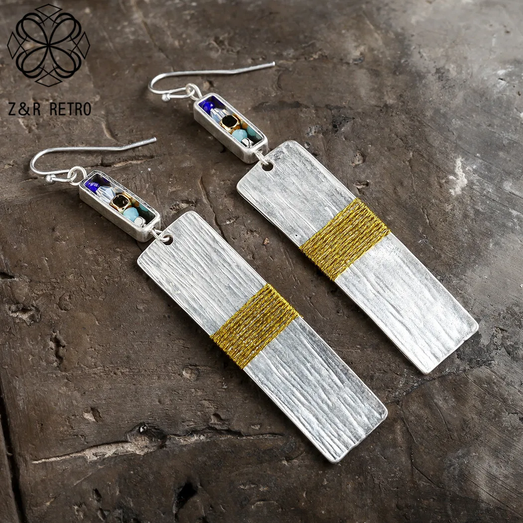 

Hot White Silver Earring Geometric Bohemian Earrings New Arrival Dangling Earrings For Women 2019 Fashion Jewelry Chrismas Gift