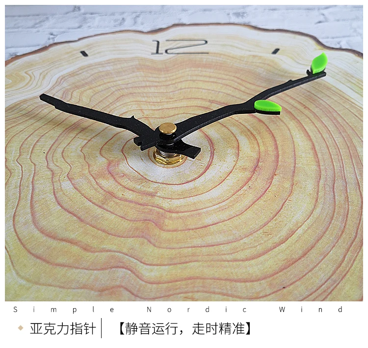 Скандинавские настенные часы, креативные деревянные немые настенные часы, для гостиной, спальни, домашний декор, подарок, современный минималистичный годовой браслет, часы ins