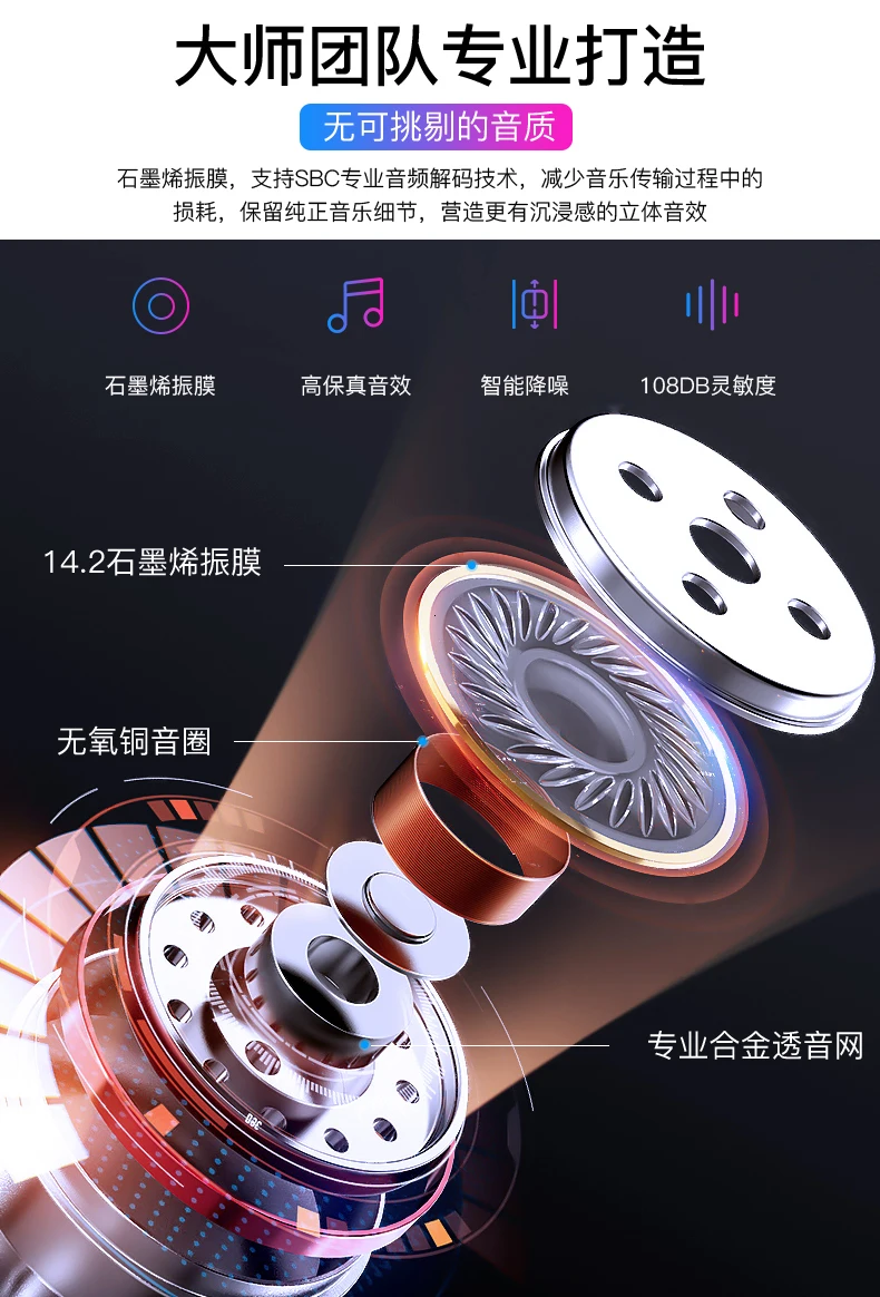 YINYOO TWS Bluetooth 5,0 Беспроводные наушники с шумоподавлением спортивные наушники IPX7 водонепроницаемые Встроенные наушники с микрофоном