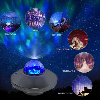 

Projector Light Music Starry Star Sky Colorful LED Star Night Light Blueteeth USB Voice Control Music Player 360 Degree Rotation