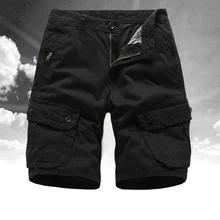 Горячие модные мужские повседневные Хлопковые Бриджи однотонные пляжные короткие брюки для лета hh88