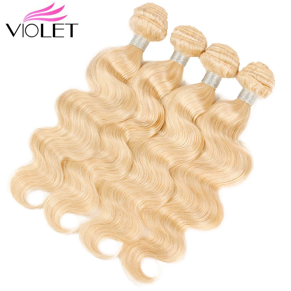 VIOLET Body Wave 613 Blonde bundle Medium Ratio 8\ VIOLET Body Wave 613 Blonde bundle Medium Ratio 8\