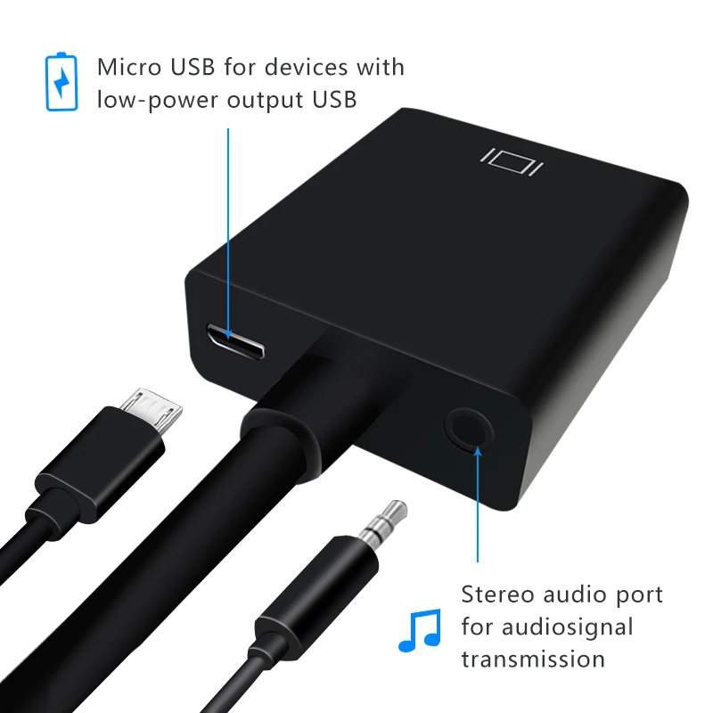 Переходник с HDMI на VGA Папа мама Кабель адаптер 1080P цифровой аналоговый видео и