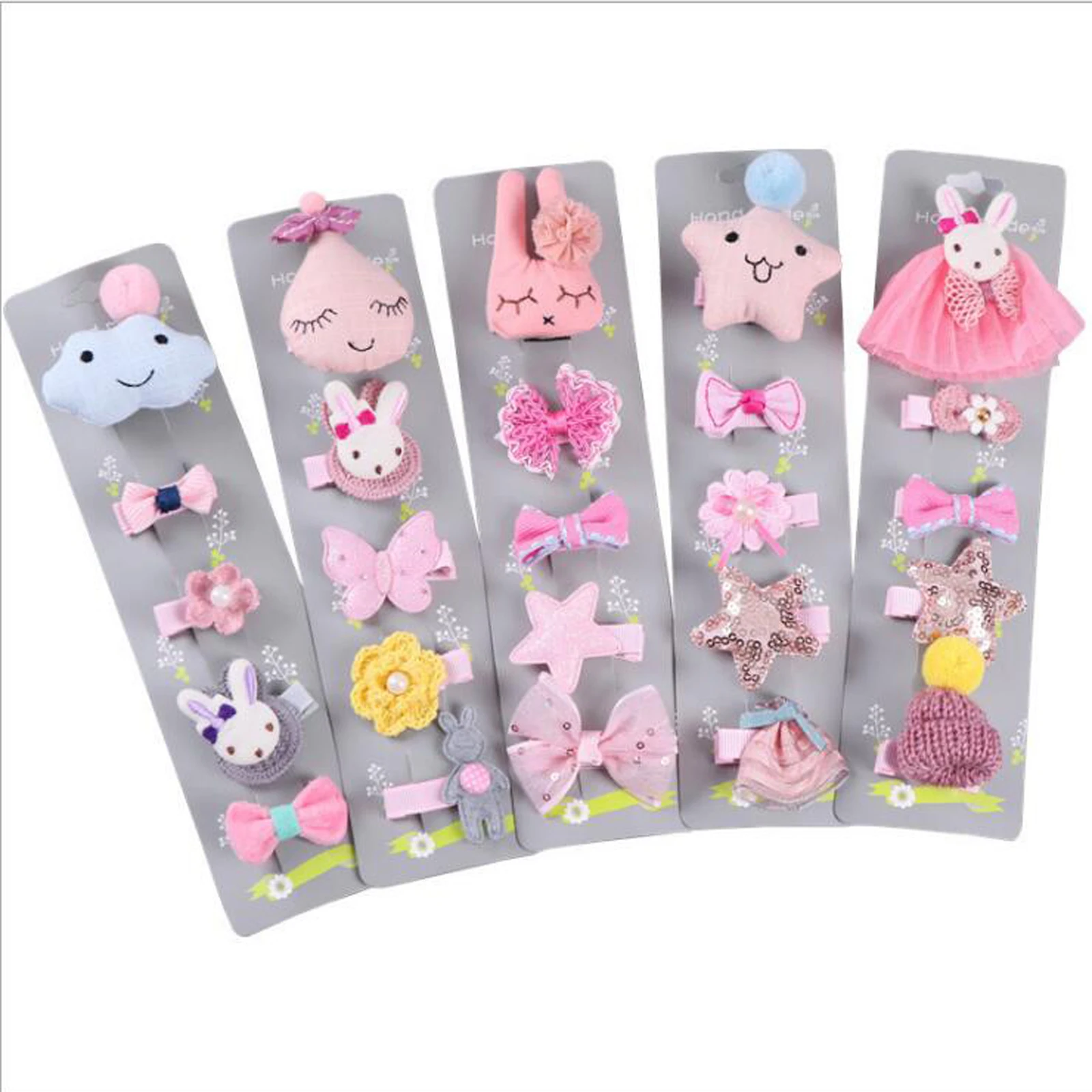 

5PCS/set Girls Hairpins Set Candy Cartoon Hair Clips Kids Lovely Animal Shape Barrette Clip Children Headwear Hair Accessories