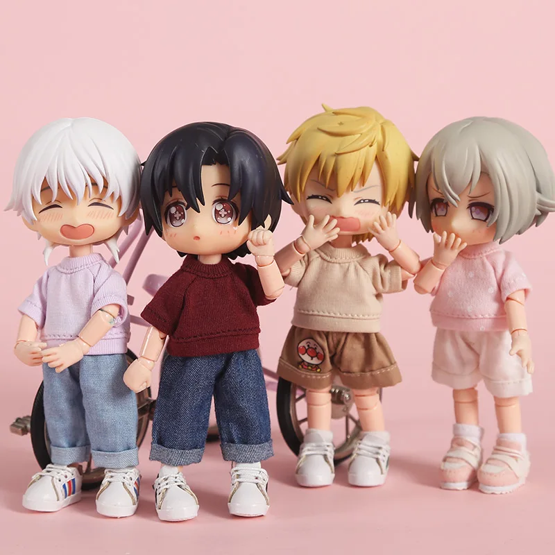 Аксессуары для кукол ярких цветов футболки OB11 1/12 BJD Obitsu11 Molly Одежда футболка с
