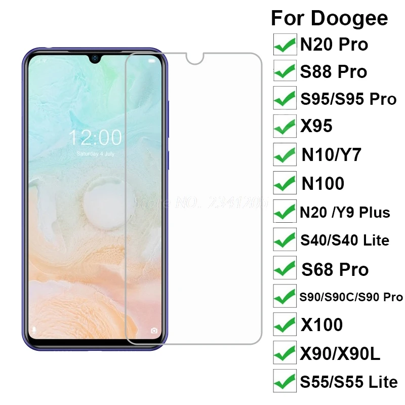 Закаленное стекло Для Doogee S35 X95 S40 S95 S59 S88 S68 Pro X90L X100 Защитное для экрана N100 N10 Y7 N20 |