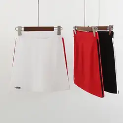 W импортные товары в западном стиле INS Street Snap универсальная облегающая юбка с высокой талией однотонная короткая юбка в полоску