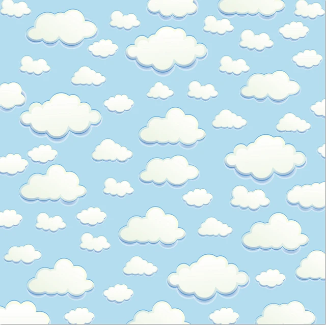 8x8ft Cartoon White Clouds Light Blue Sky Custom Photo Studio Background  Backdrop Vinyl 240cm X 240cm - Backgrounds - AliExpress