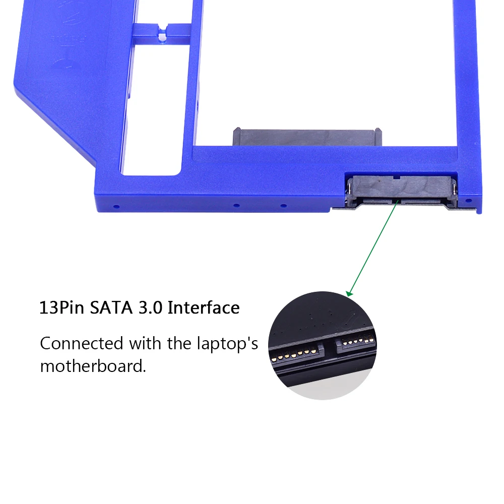 CHIPAL пластик SATA 3 0 2nd HDD Caddy 9 5 мм для 2 &quot7 SSD чехол Корпус жесткого диска ноутбука DVD