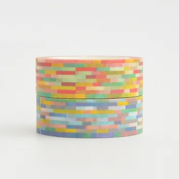 

NEW Cute Colored Brick Mosaic Washi Tape DIY Craft Decorative Scrapbooking Planner Adhesive Masking Tape Kawaii Stationery