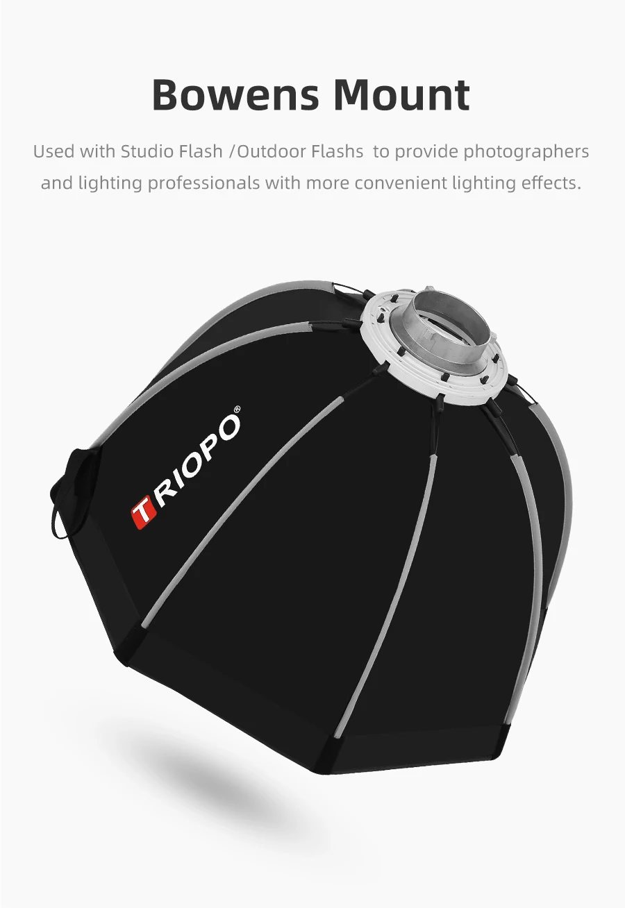 Triopo 55 см 65 см 90 см фото Bowens крепление переносной восьмиугольный зонтик открытый софтбокс с сумкой для переноски студийной вспышки софтбокс