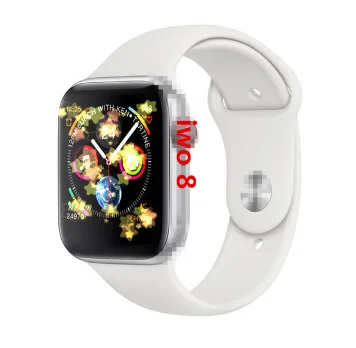 Смарт-часы 44 мм чехол BT напоминание о звонках iwo 8 9 10 series 4 для IOS и Android Phone IWO smart watch - Цвет: Белый