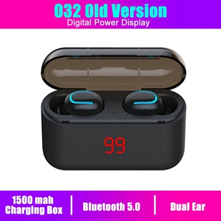Новинка Q32 TWS 5,0 Bluetooth наушники с шумоизоляцией беспроводные наушники игровая гарнитура с микрофоном 2000 мАч светодиодный водонепроницаемый внешний аккумулятор - Цвет: Q32 Digital Display