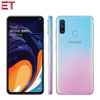 Перейти на Алиэкспресс и купить Новый мобильный телефон Samsung Galaxy A60, 6,3 дюйма, 6 ГБ ОЗУ 64 Гб/128 Гб ПЗУ, Восьмиядерный процессор Snapdragon 675, 32,0 Мп + 8 Мп + 5 Мп