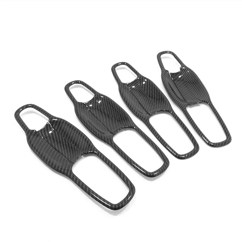

For Jeep Grand Cherokee Accessories 2014 15 16 2017 Exterior Side Door Handle Bowl sticker Cover Trim car ABS Carbon Fiber 8pcs