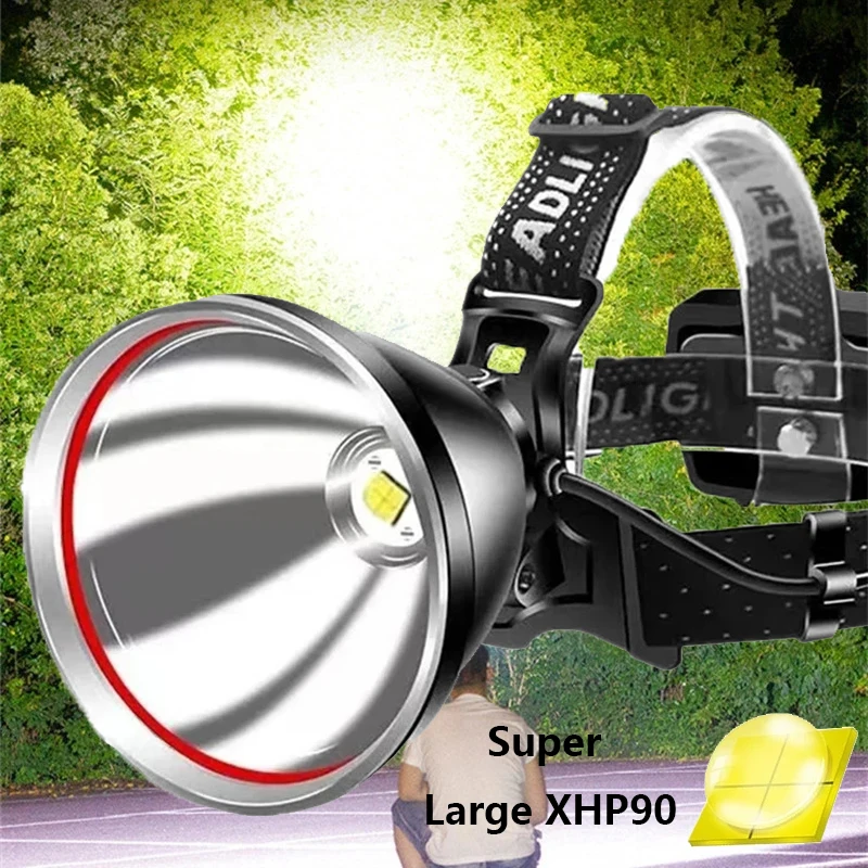 Newest 80W XHP90 Most Powerful LED Headlamp Brightest Outdoor Headlight
