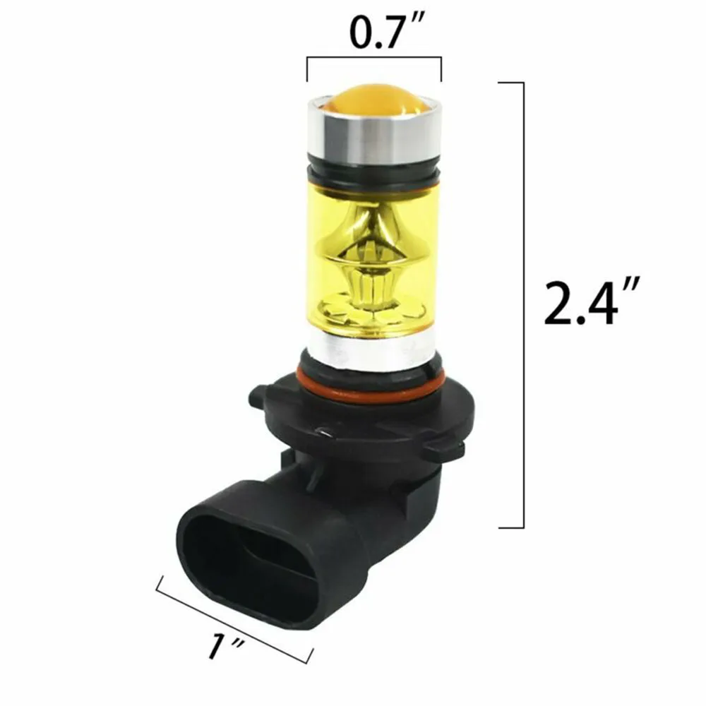 Продукт 12 V 1 пара 9006 HB4 3000K желтый светодиодный 100W супер яркий противотуманный светильник