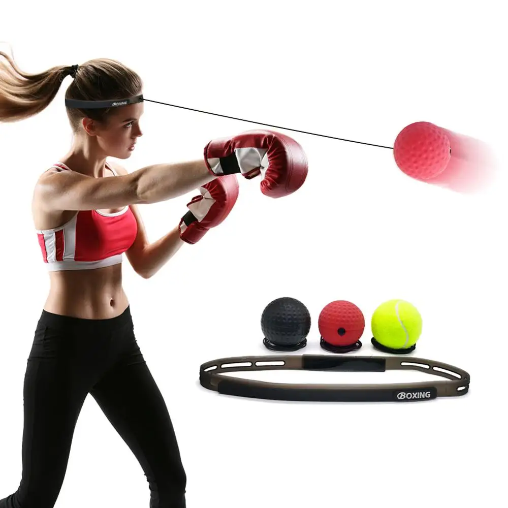 

Boxing Reflex Speed Punch Ball MMA Sanda Boxer Raising Reaction Force Hand Eye Training Set Stress Gym Boxing Muay Thai Exercise