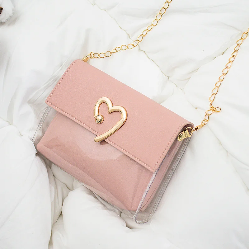 

2019 Simple Versatile Transparent Different Size Bags Chain Hand Shoulder WOMEN'S Bag Mini Elegant Mobile Phone Bag