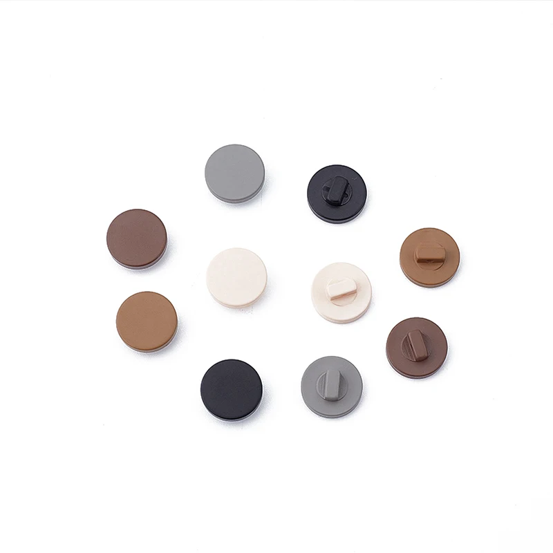 2 Pcs Flat High foot Spray Paint Buttons For Double sided Coat Sleeves