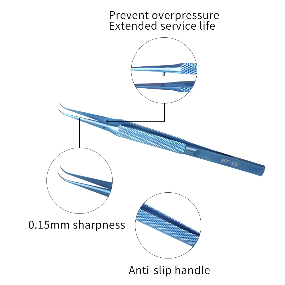 티타늄 합금 핀셋, 0.15mm 정밀 전자 핀셋, 전문 지문 점프 와이어, 전화 마더보드 플라이 라인