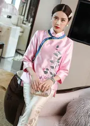 Китайский традиционный Топ вышивка tangzhuang женские куртки