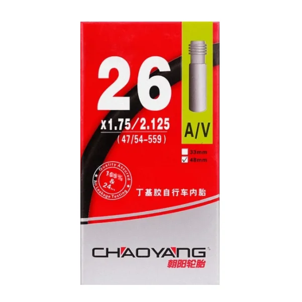 26x1.75-2.1 AV 48mm Прочный Американский французский к клапану Шредера для велосипела шин горный 26/27. 5/29 дюймов велосипед Цикл внутренняя резиновая трубка шины 1,95-2,125 AV FV - Цвет: 26x1.75-2.1 AV 48mm