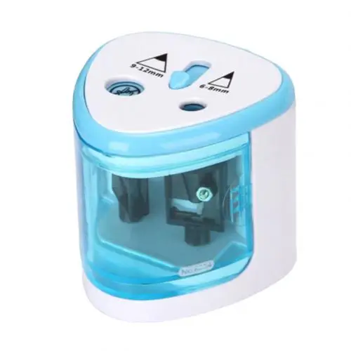 Dual Holes Battery Automatic Electric Pencil Sharpener School Office Stationery - Цвет: Синий