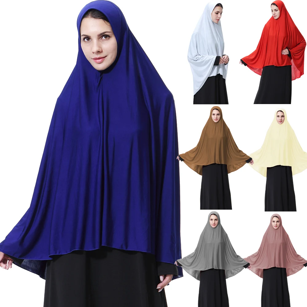 Dubai Muslim Women's Scarf National Style Solid Color Hooded Hui Family ...