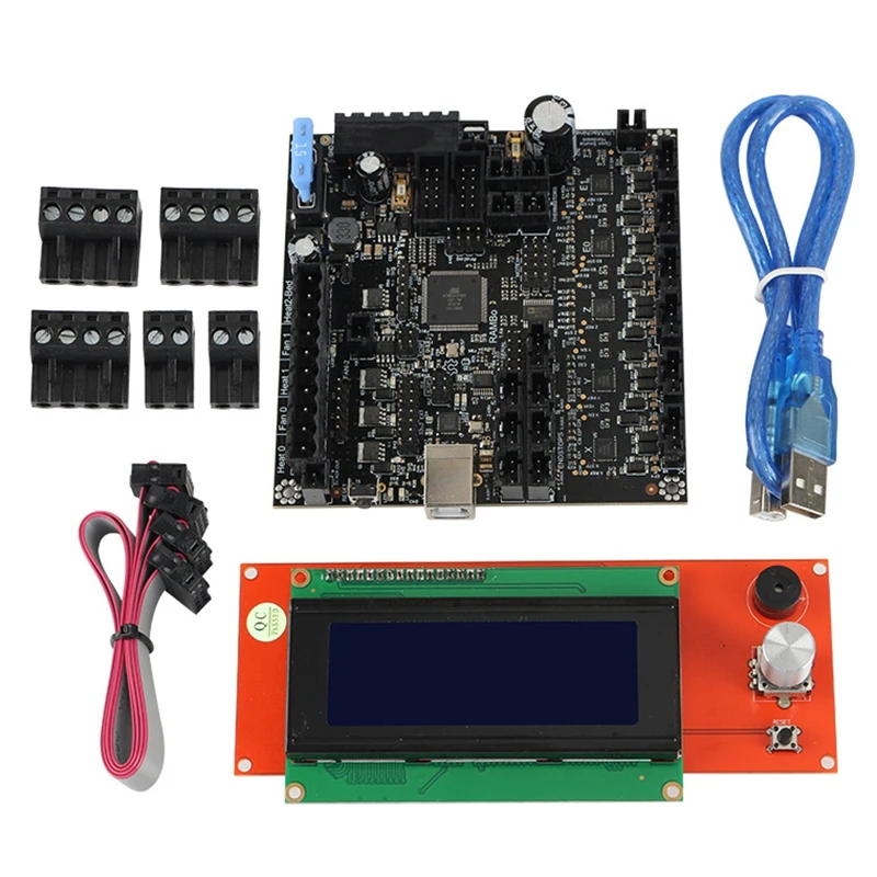 

3D Printer RAMBo 1.4 Motherboard Integrated Board +2004LCD Screen Main Control Board Kit for Lulzbot Taz6