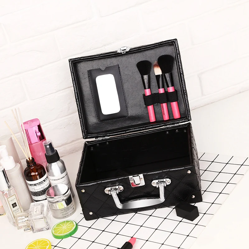 Высококачественный женский косметический чехол клетчатая женская сумка для