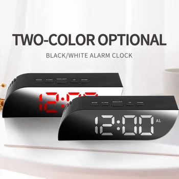 

Creative Two-mode Alarm Clock Two Power Supply LED Keystone Mirror Time Display Temperature Alarm Clock Electronic Clock