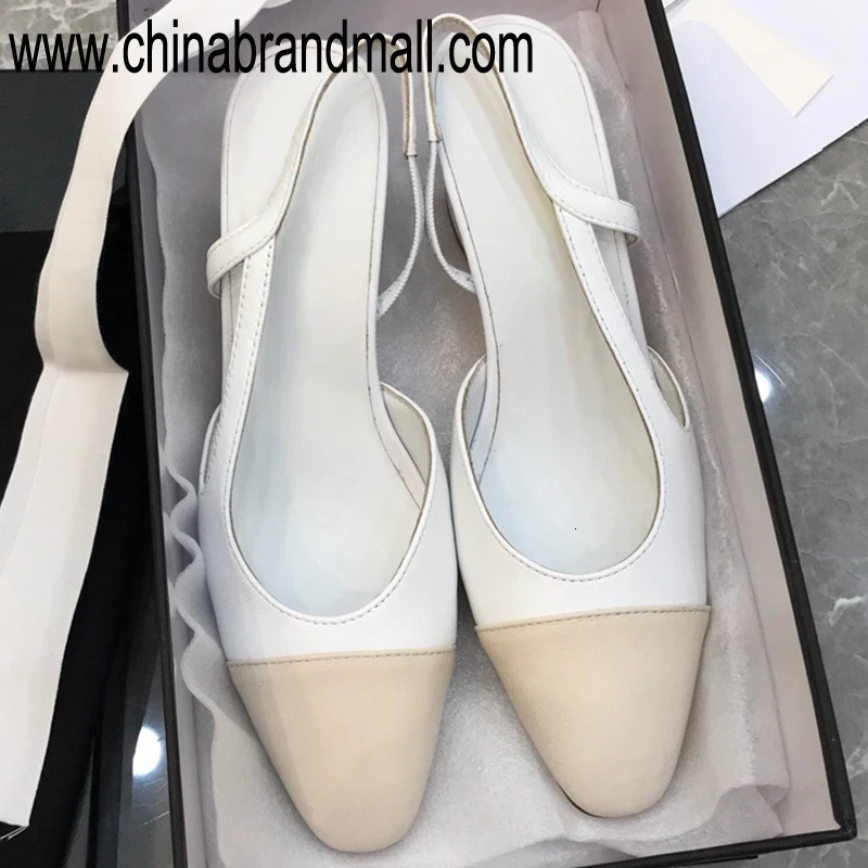 

Women Square Heel Pumps Sandals 2019 High Quality Color Mixed Elegant Woman Shoes Brand