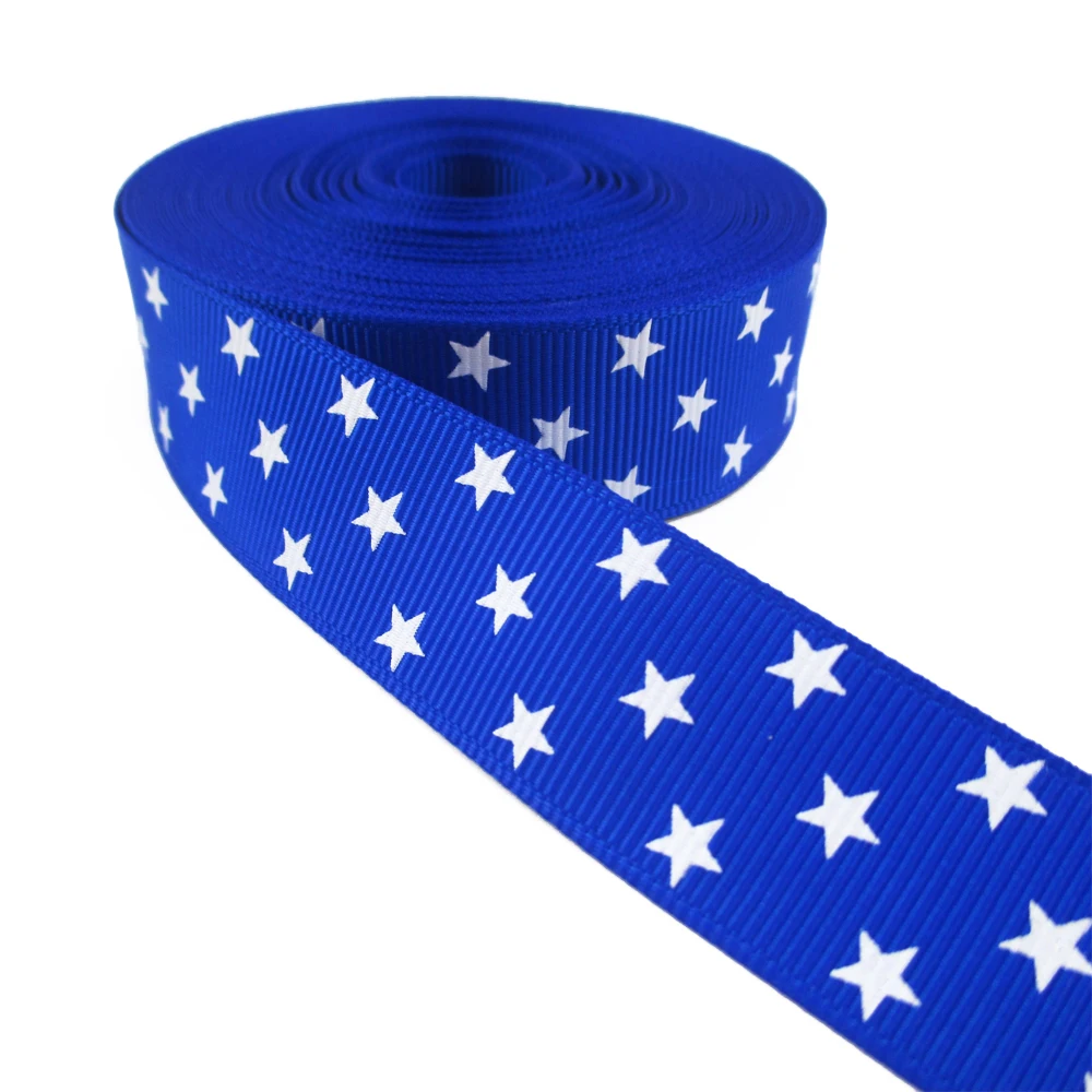 1056261003 David accessories, 50 ярдов, 7/8 дюйма(22 мм), лента с принтом в виде звезд, Полиэстеровая корсажная лента, сделай сам, для дома, подарочная упаковка, 50Yc3097 - Цвет: 1056261003