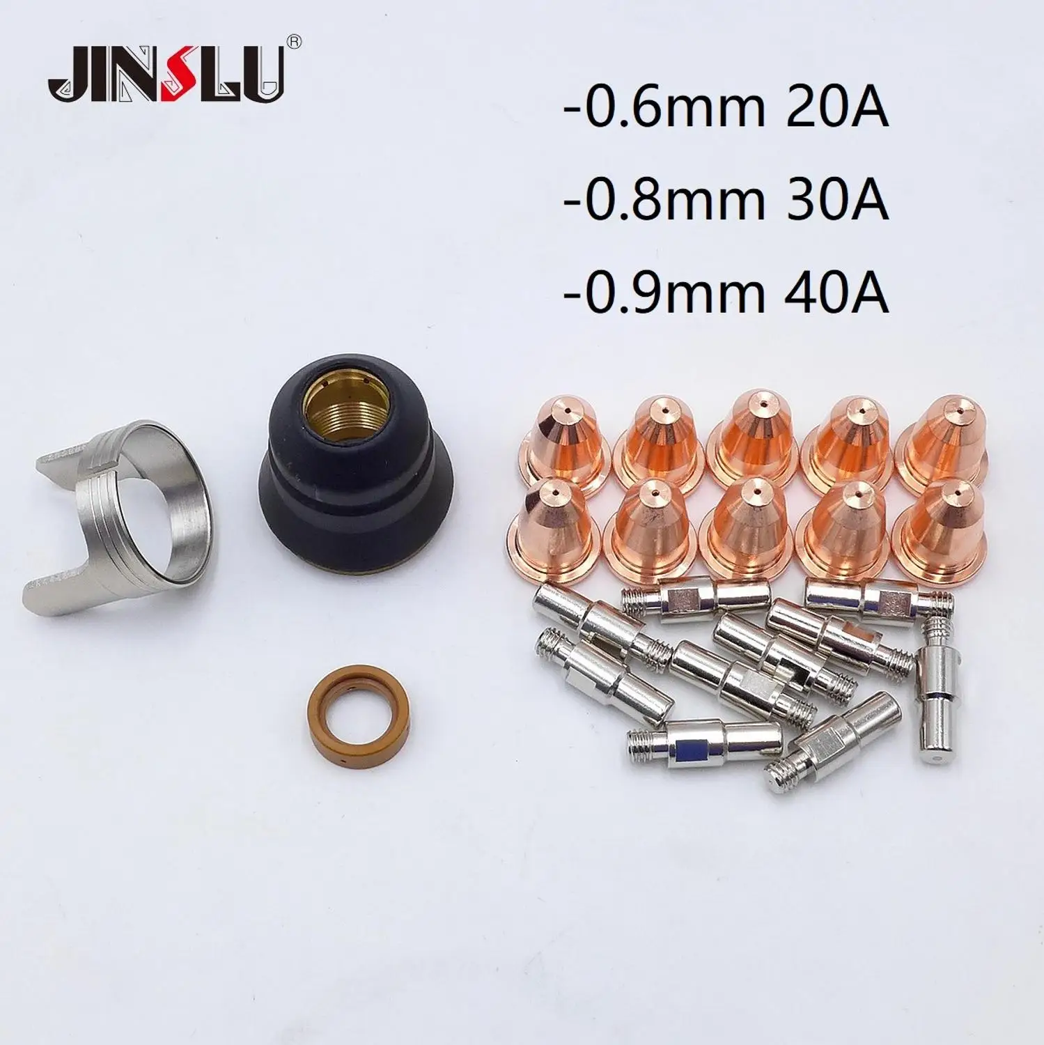 Jinslu S45 Punte Per Taglierina Per Torcia Al Plasma Cut55 Cut55I Pt-40 Pt40 Ipt-40 Pt-60 Pt60 Ptm-60 Ipt-60 Hc4000 Fit Telwin Plasma 34 41