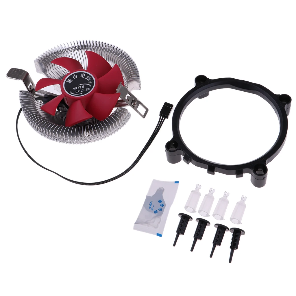 22 dBA Computer CPU Cooler Fan Radiator Heat Sink 7.5cm 7fan leaves for AMD