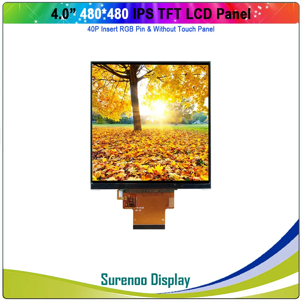 4," дюймовый 720*720 480*480 RGB IIC SPI ips TFT ЖК-модуль дисплей экран панели с емкостной сенсорной панелью для умного дома