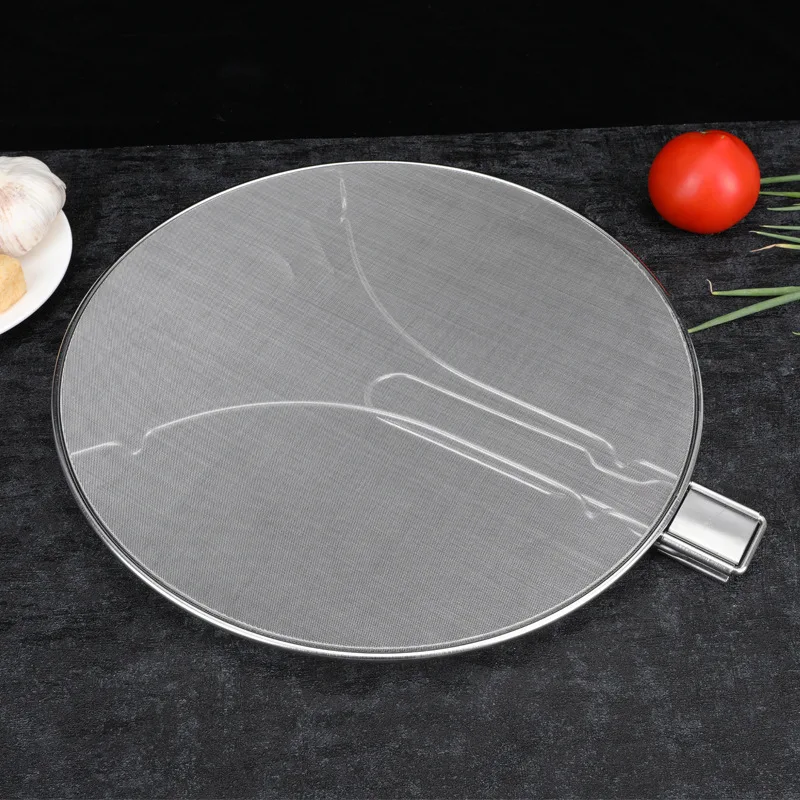 

Manufacturers Direct Selling Flat Lek Oil Filtering Mesh Grease Trap Filter Stainless Steel Handle Foldable Large Filter Straine
