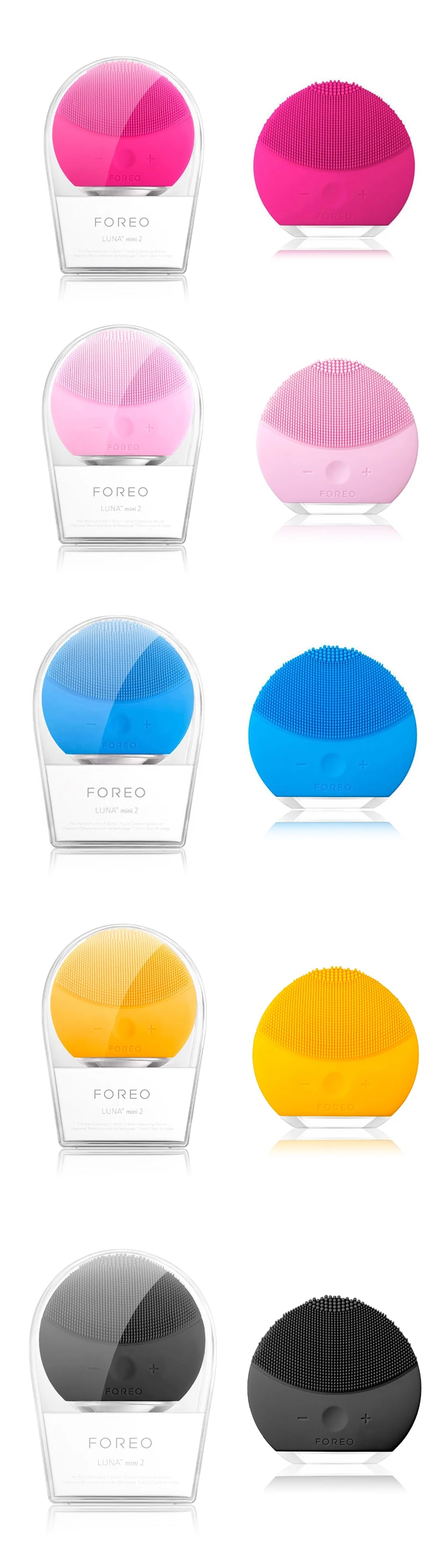 FOREO mini 2 Waterproof (USB Rechargeable) Facial Cleansing Brush | Face Massager