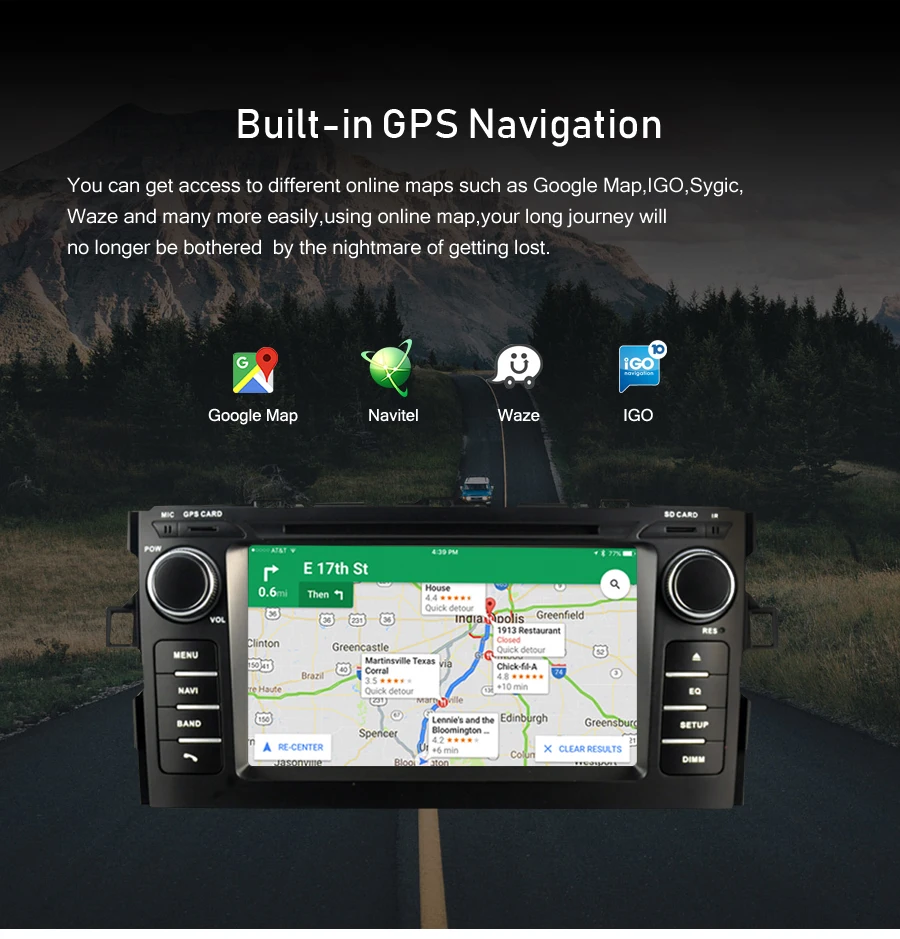 Clearance 4GRAM Android 9.0 Car Radio GPS Navigation Multimedia Stereo DVD Player For TOYOTA AURIS 2008 2009 2010 2011 Auto Video Headunit 5