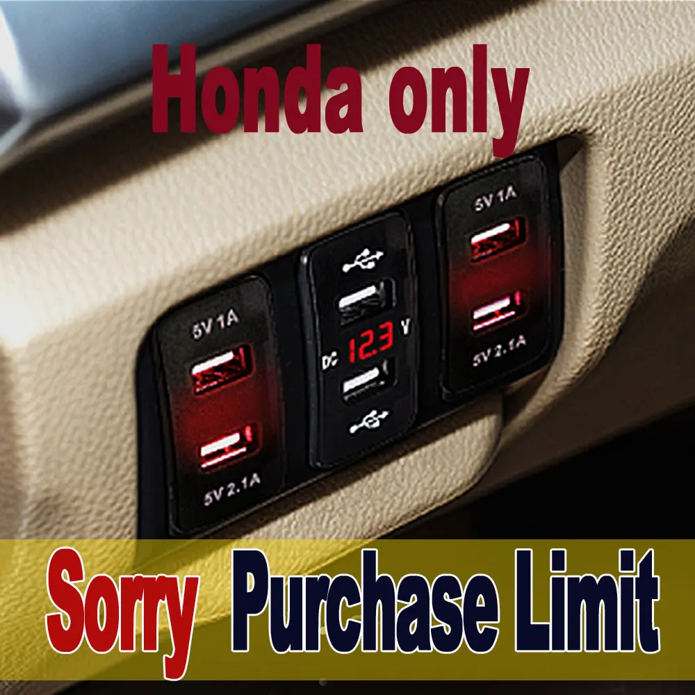 

Dual USB Car Charger Socket Power Outlet Charger With Digital Voltage Display For 12V/24V Car Usb Auto For Honda