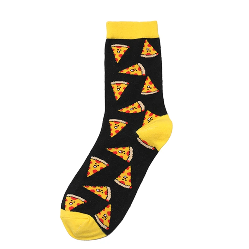 Pizza Новинка, женские носки, забавные, милые, Мультяшные, фрукты, банан, авокадо, лимон, яйцо, пончики, еда, счастливый японский Harajuku, носки для скейтборда - Цвет: Pizza