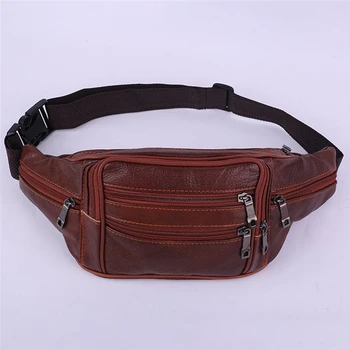 

Men Retro Leather Waist Fanny Pack Travel Outdoor Belt Bum Hip Pouch Chest Bag Waist Packs