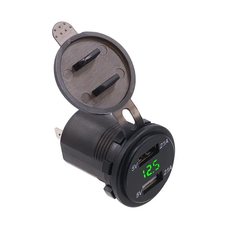 4.2A 5V Автомобильное двойное USB зарядное устройство адаптер автомобильное USB зарядное устройство гнездо вольтметр, прикуриватель напряжение для лодки аксессуары для мотоциклов